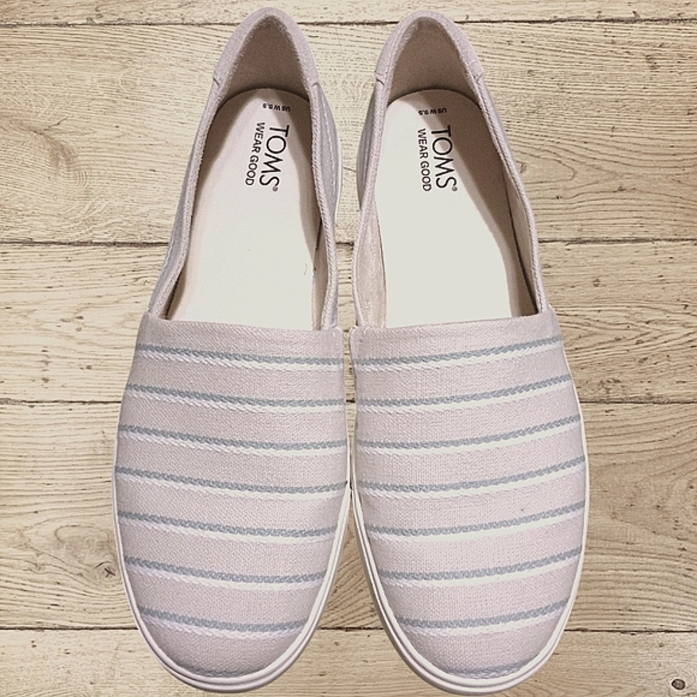 Slip-On Shoes Casual Canvas Summer Sneakers Toms Comfort Boat Activewear 9.5